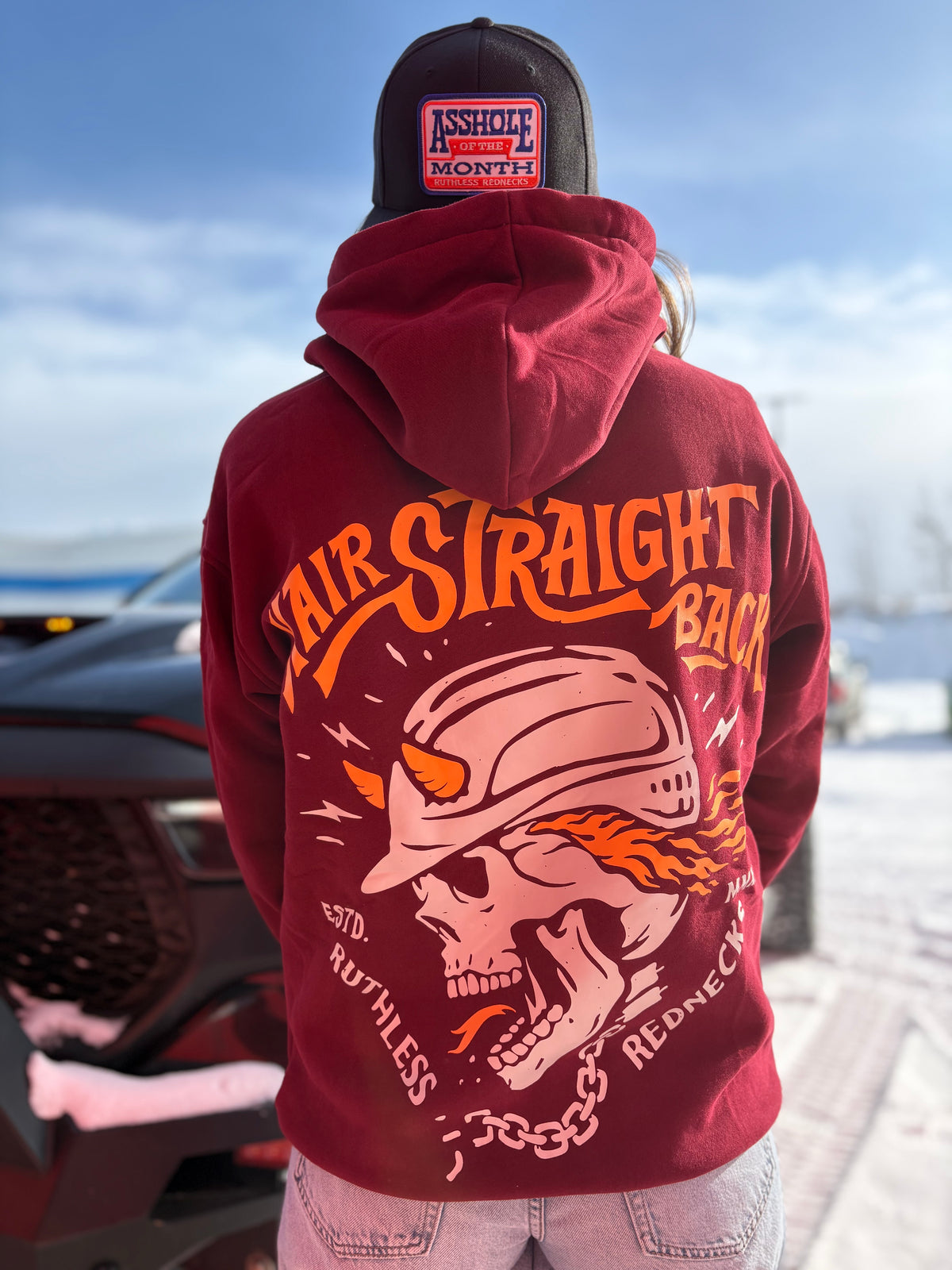 Skullet - Supercharged 12oz Hoodie Maroon