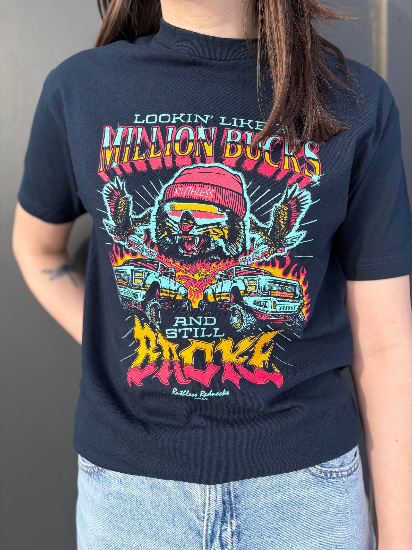 Burnout Beast Short Sleeve Shirt Navy