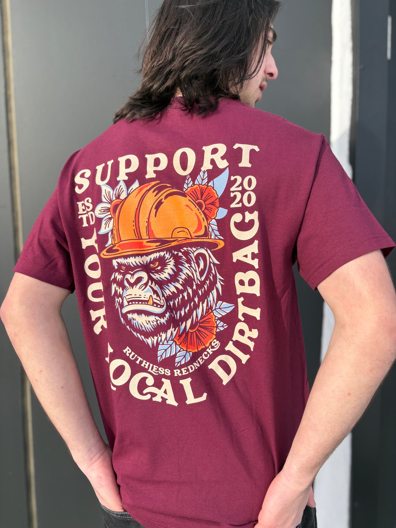 Ape Shift Short Sleeve Shirt Burgundy