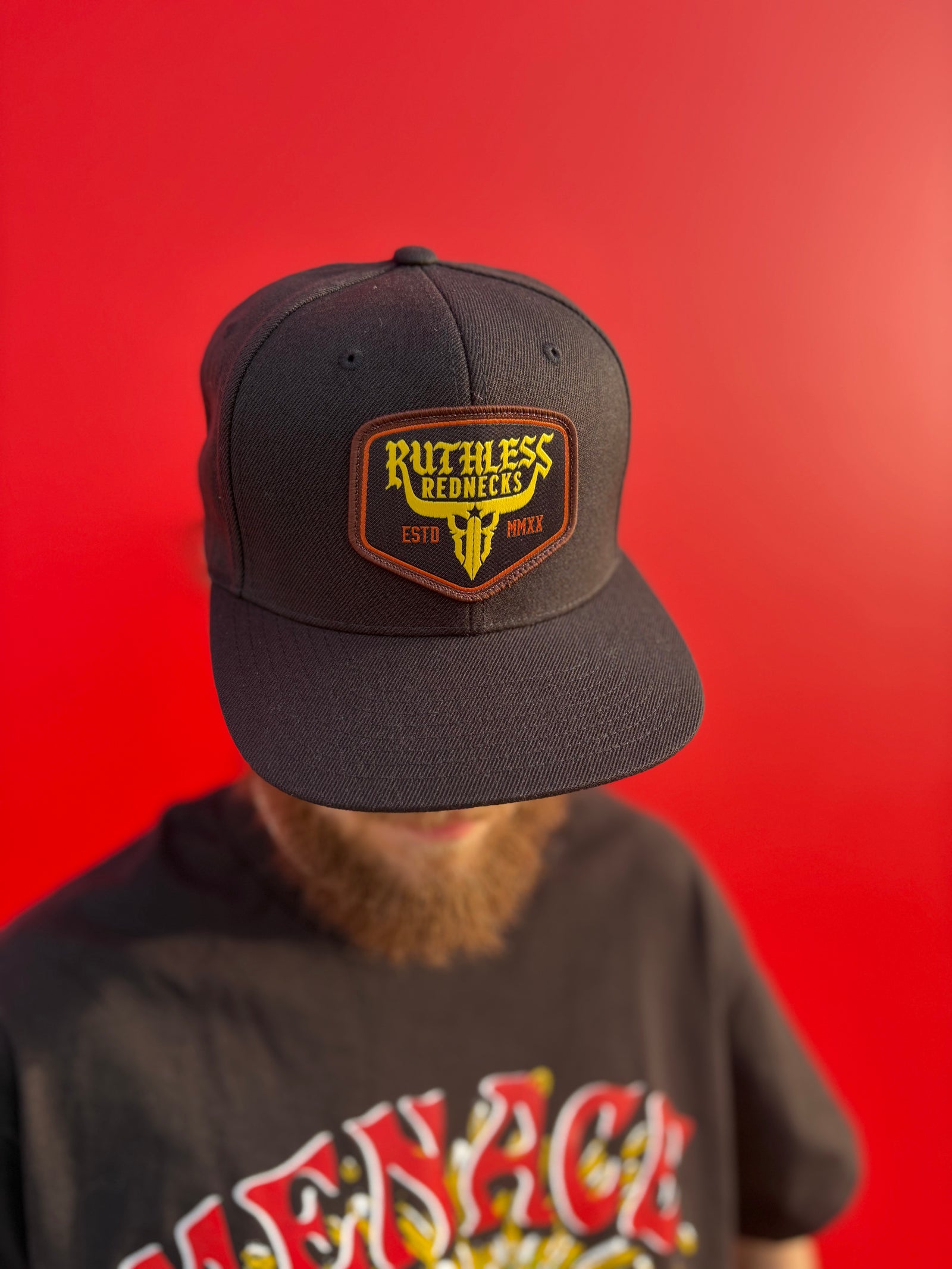 Raw Talent Flatbrim Black-Yellow Patch Hat