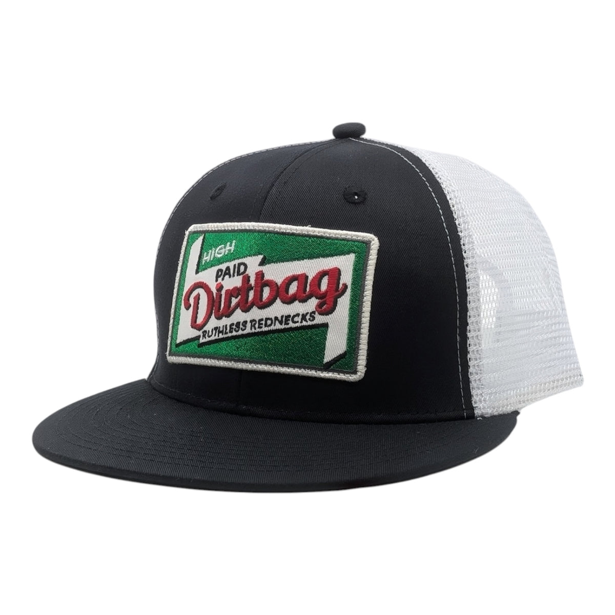 Dirtbag Performance Flatbrim Black-White Hat