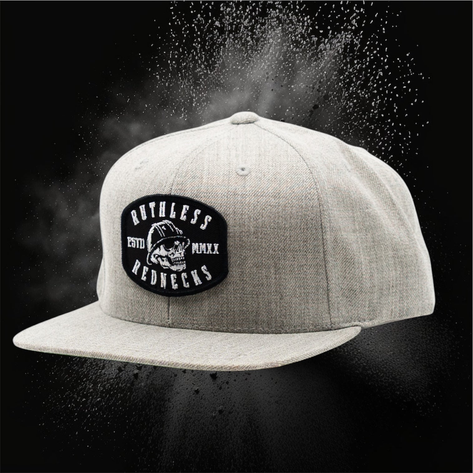 Hired Gun Flatbrim Woven Grey Hat