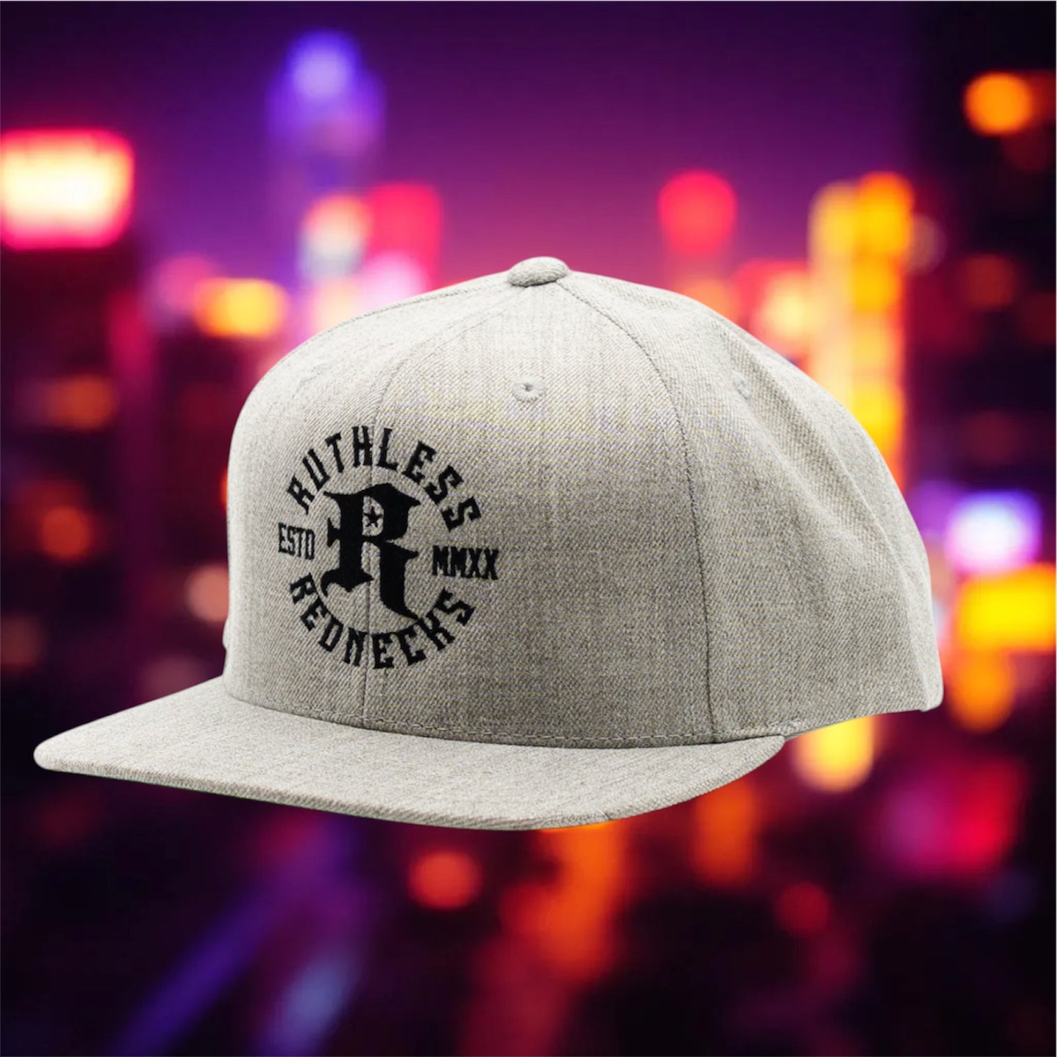 Icon Flatbrim Heather Grey-Black Hat