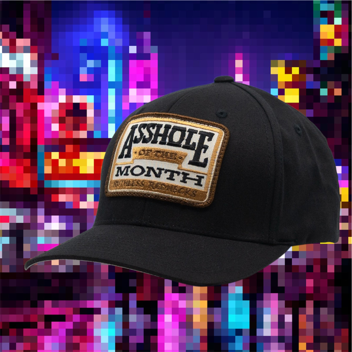 Asshole Of The Month Flexfit Black Hat