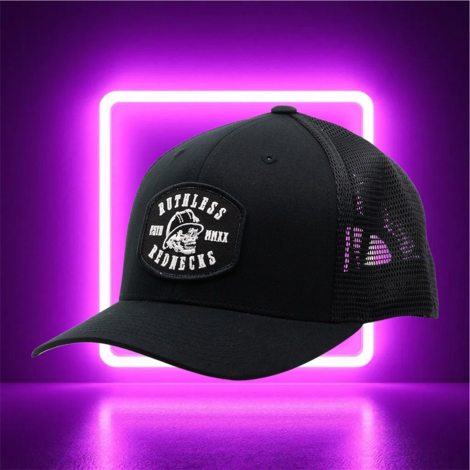 Hired Gun Curved Brim Snapback Black Hat