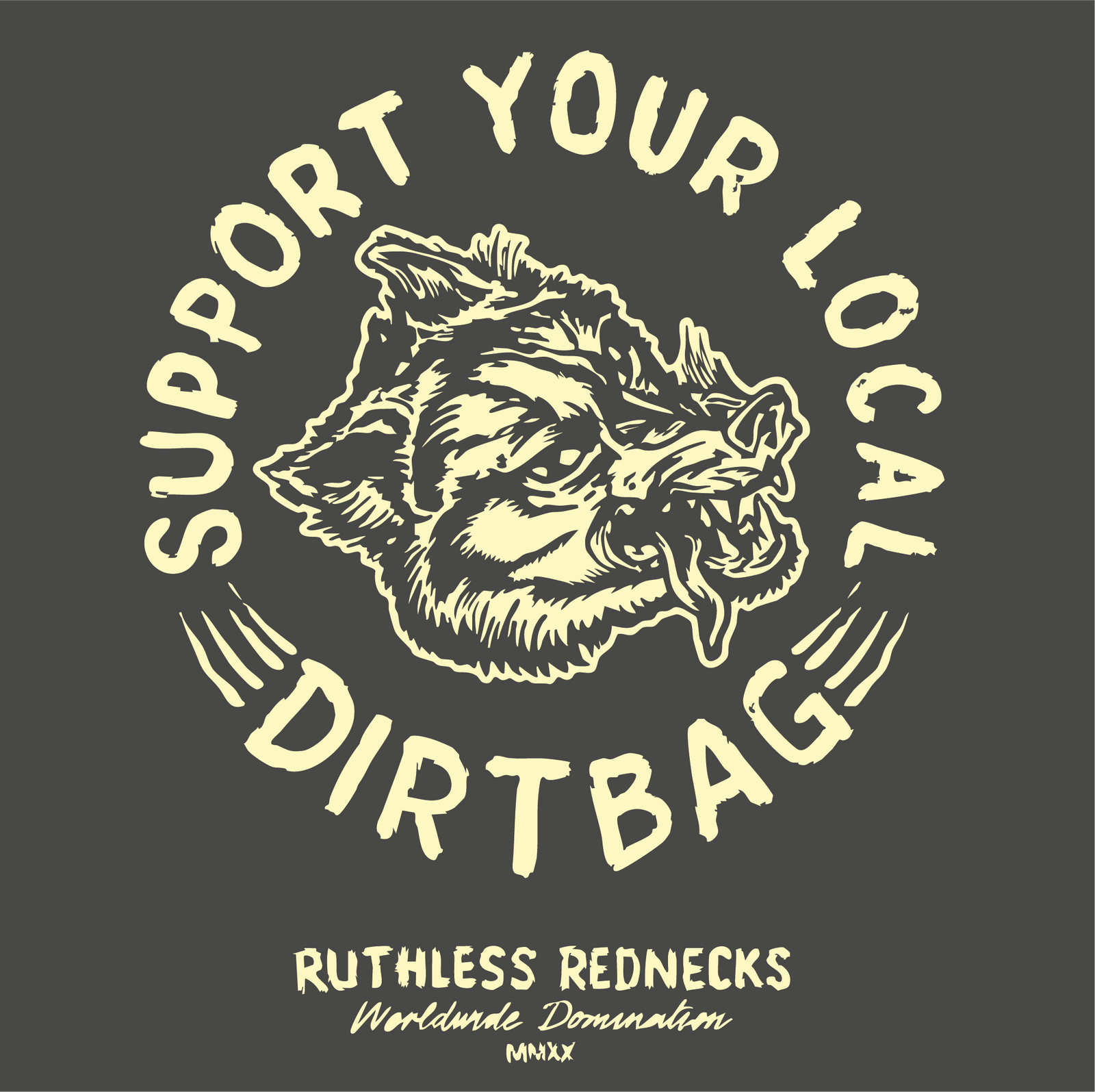 Scoundrel - Heavyweight 10oz Hoodie Charcoal