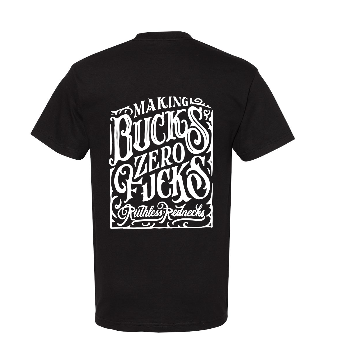 Making Bucks Zero Fucks Whiskey Short Sleeve Shirt Black