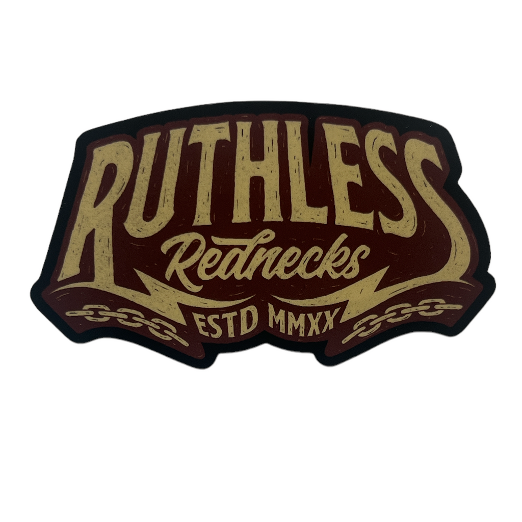 Heavy Metal Sticker Ruthless Rednecks